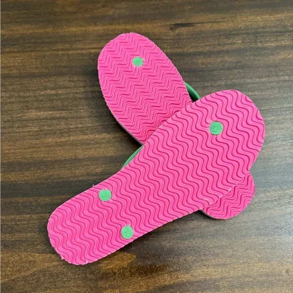 Vineyard Vines Pink and Green Flip Flops - Picture 5 of 6